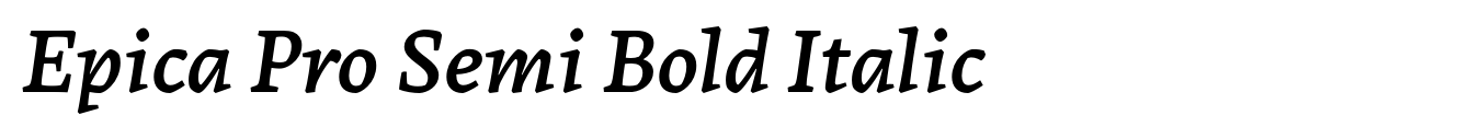 Epica Pro Semi Bold Italic